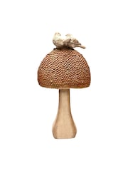 Widdop Brown 2 Birds On A Mushroom Ornament - Image 3 of 4