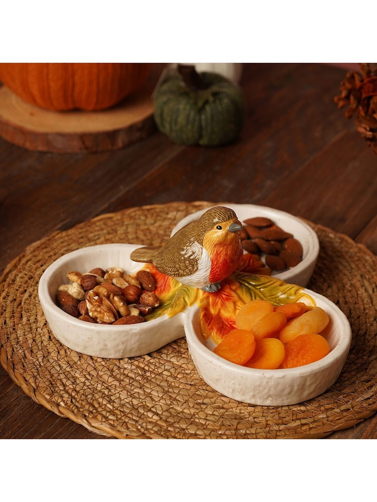 Widdop Orange Robin Triple Dish Serving Tray - Image 2 of 5 Widdop Orange Robin Triple Dish Serving Tray - Image 2 of 5