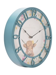 Widdop Blue Higland Cow Outdoor Clock - Image 2 of 3