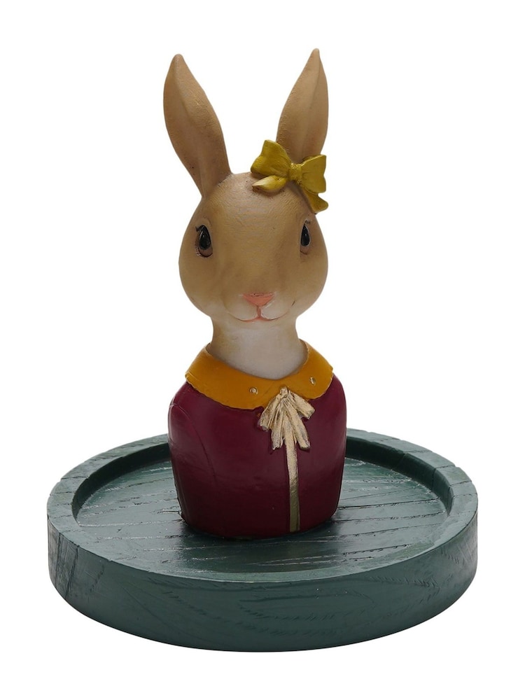 Widdop Green Easter Dressed Bunny In Glass Dome Resin Figurine - Image 2 of 2 Widdop Green Easter Dressed Bunny In Glass Dome Resin Figurine - Image 2 of 2