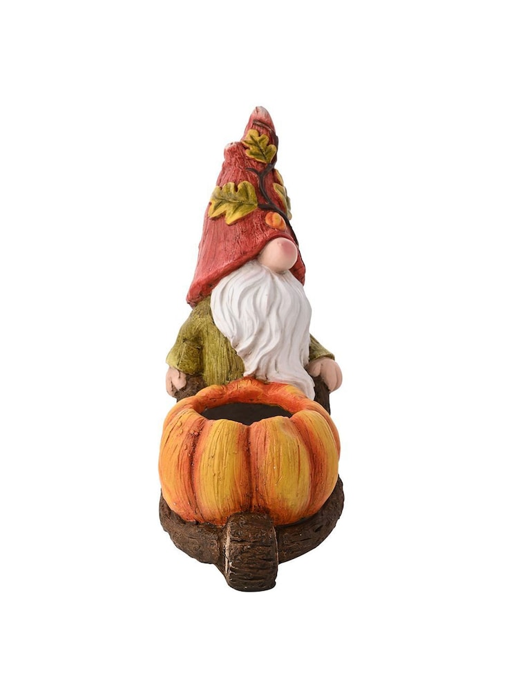 Widdop Orange Outdoor Autumnal Gonk Pushing Pumpkin Wheelbarrow - Image 2 of 2 Widdop Orange Outdoor Autumnal Gonk Pushing Pumpkin Wheelbarrow - Image 2 of 2