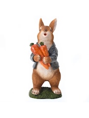 Widdop Brown Rabbit with Bunch Of Carrots Ornament - Image 2 of 2