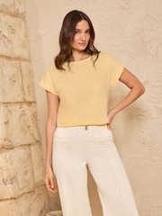 X3 White Navy And Yellow - Love & Roses 圓領 T 裇 - 圖片 2/8