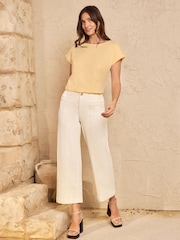 X3 White Navy And Yellow - Love & Roses 圓領 T 裇 - 圖片 5/8