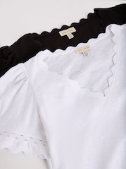 Love & Roses X2 Black And White T-Shirt - Image 7 of 7