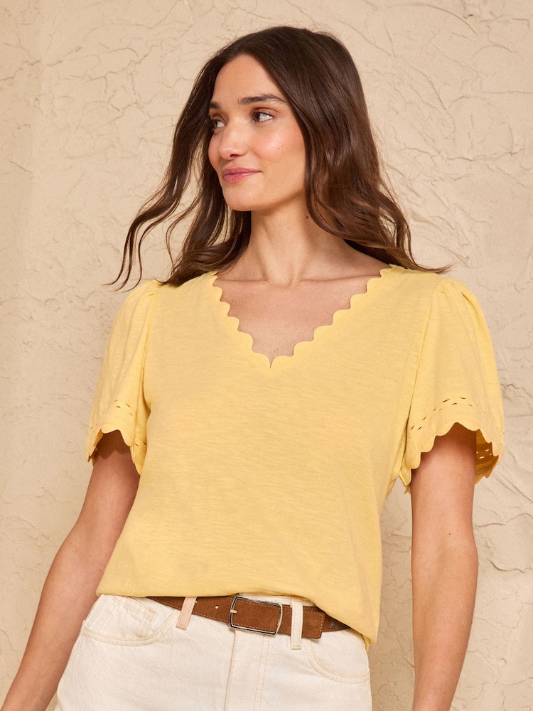 Love & Roses X2 Navy And Yellow T-Shirts 2 Pack - Image 2 of 7