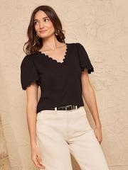 Love & Roses X2 Navy And Yellow T-Shirts 2 Pack - Image 3 of 7