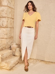 Love & Roses X2 Navy And Yellow T-Shirts 2 Pack - Image 4 of 7