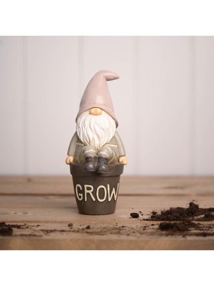 Widdop Grey Gonk On a Slogan Flower Pot Grow - Image 1 of 4 Widdop Grey Gonk On a Slogan Flower Pot Grow - Image 1 of 4