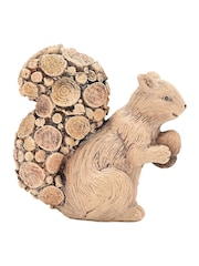 Widdop Brown Wood Effect Squirrel with Log Ornamnet - Image 2 of 5