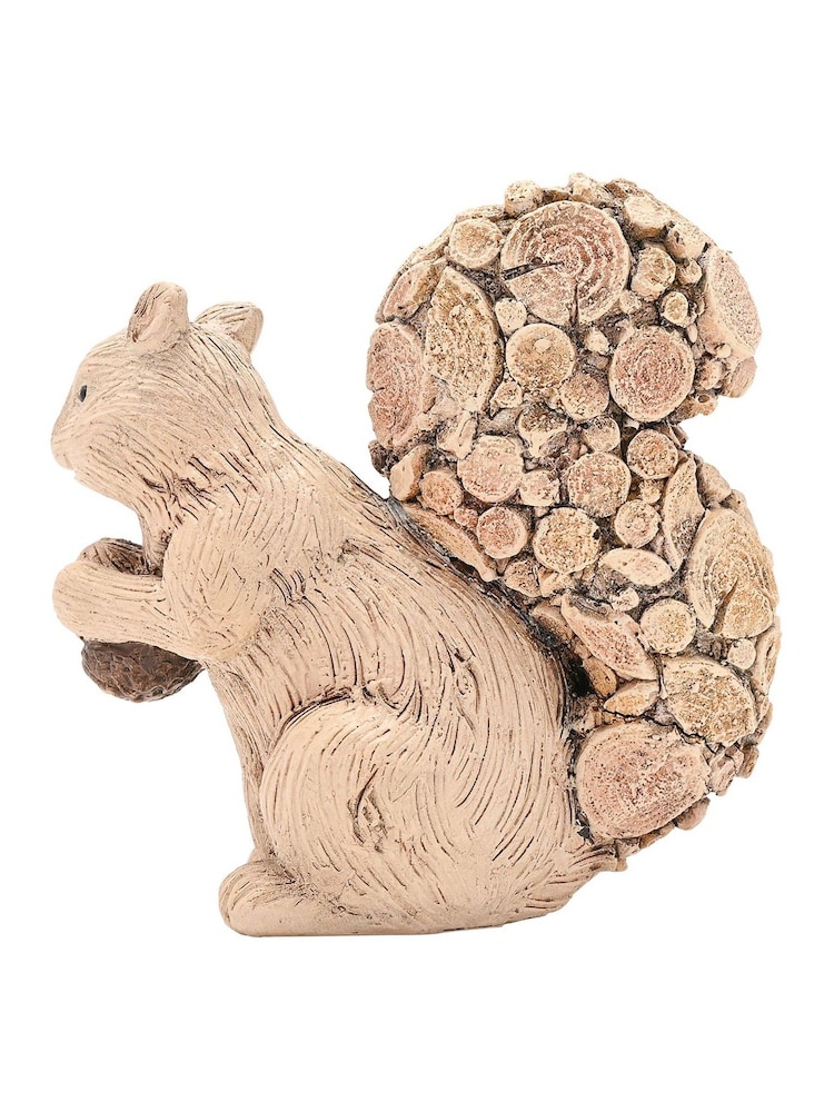 Widdop Brown Wood Effect Squirrel with Log Ornamnet - Image 5 of 5 Widdop Brown Wood Effect Squirrel with Log Ornamnet - Image 5 of 5