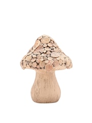Widdop Brown Wood Effect Mushroom with Log Ornamnet - Image 2 of 3