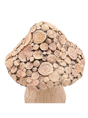 Widdop Brown Wood Effect Mushroom with Log Ornamnet - Image 3 of 3