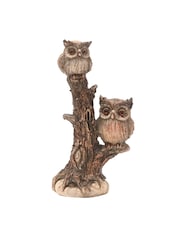 Widdop Brown 2 Owls On A Tree Ornament - Image 2 of 5