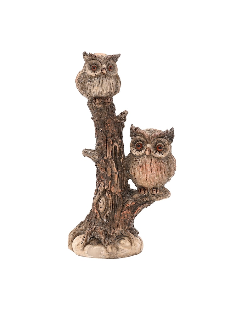 Widdop Brown 2 Owls On A Tree Ornament - Image 2 of 5