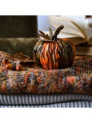 Widdop Orange Woven Leaves Pumpkin - Image 1 of 2