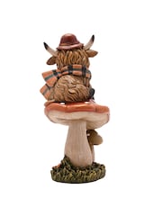 Widdop Brown Highland Cow On Mushroom Ornament - Image 4 of 5