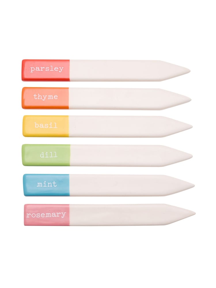 Widdop White Ceramic Herb Sticks - Image 1 of 2 Widdop White Ceramic Herb Sticks - Image 1 of 2