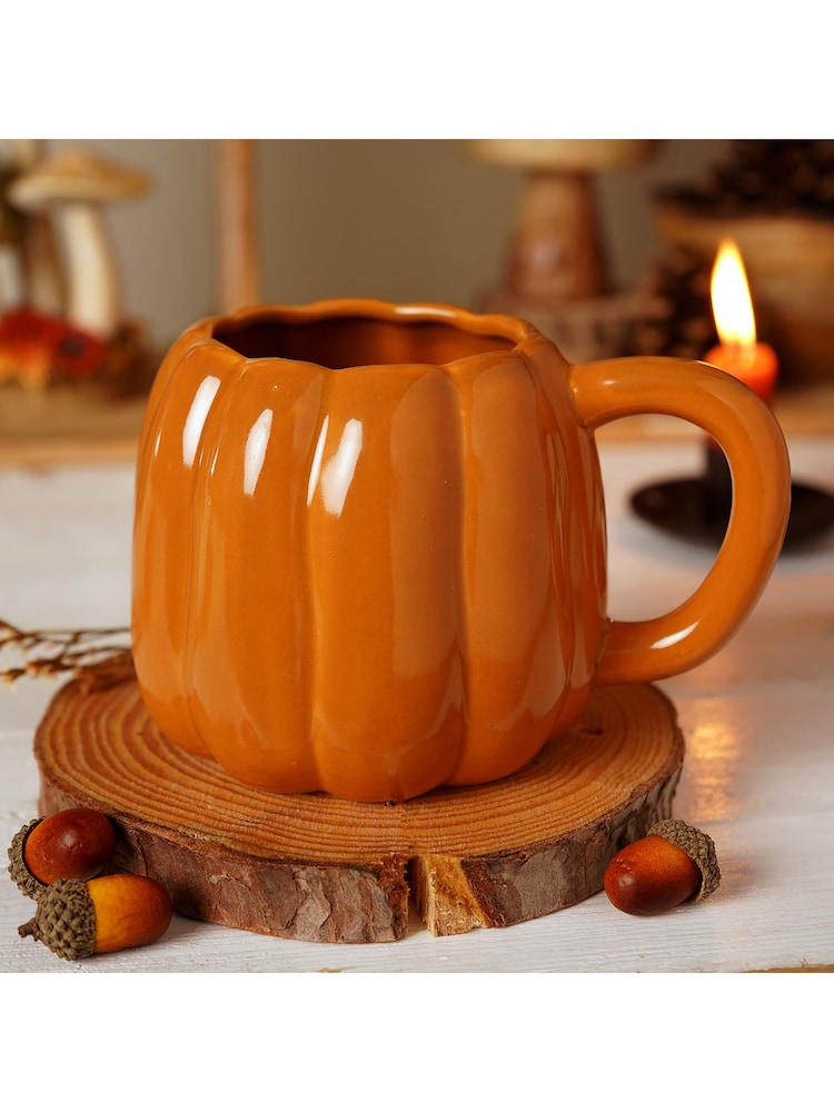 Widdop Orange Pumpkin Mug - Image 1 of 3 Widdop Orange Pumpkin Mug - Image 1 of 3