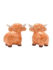 Widdop Brown Highland Cow Salt & Pepper Shakers - Image 4 of 4