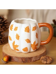 Widdop Orange Leaves Pumpkin Mug - Image 1 of 4