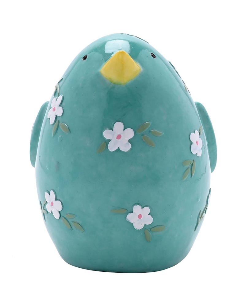 Widdop Green Floral Print Bird Resin Figurine - Image 2 of 2 Widdop Green Floral Print Bird Resin Figurine - Image 2 of 2
