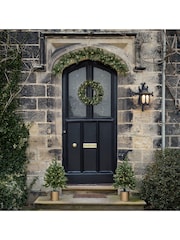 Lights4fun 1.5m Pre Lit LED Outdoor Fir Garland - Image 2 of 3