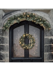 Lights4fun 1.5m Pre Lit LED Outdoor Fir Garland - Image 3 of 3