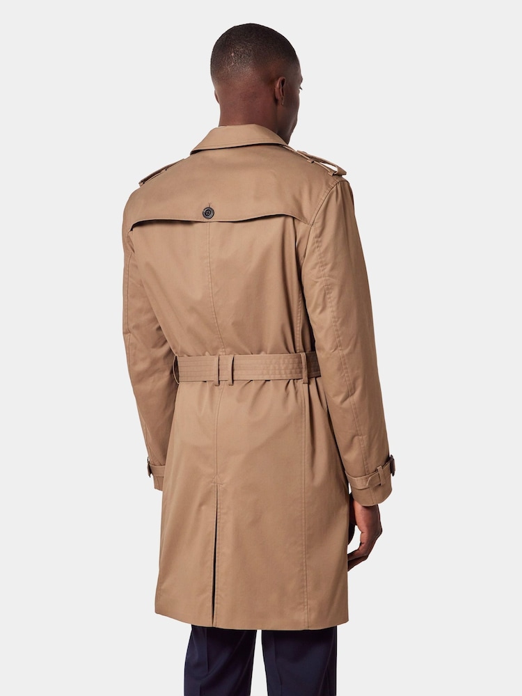 Hawes & Curtis Natural Trench Coat - Image 2 of 5 Hawes & Curtis Natural Trench Coat - Image 2 of 5