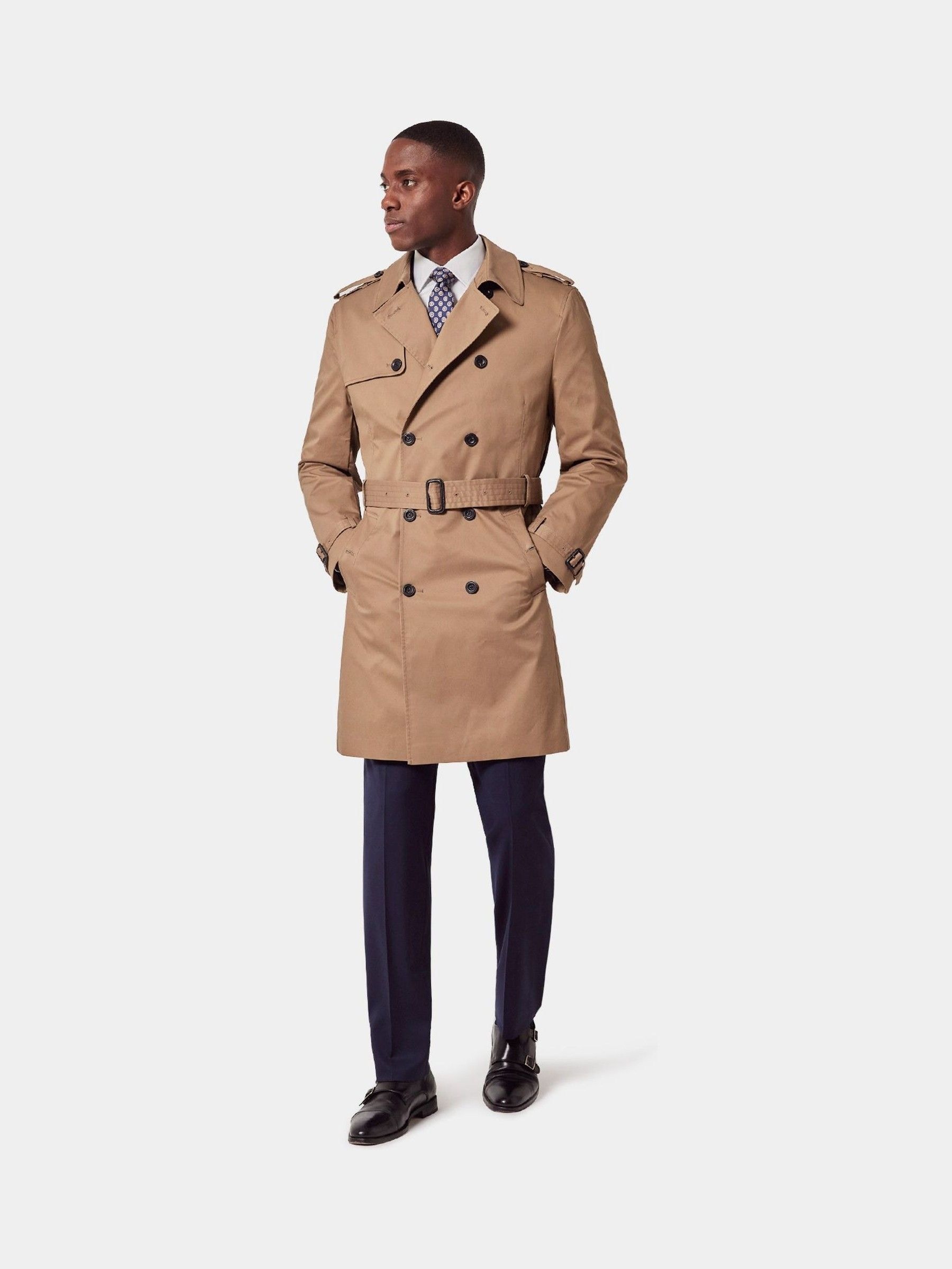 Buy Hawes & Curtis Natural Trench Coat from Next USA