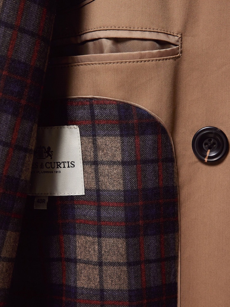 Hawes & Curtis Natural Trench Coat - Image 5 of 5 Hawes & Curtis Natural Trench Coat - Image 5 of 5