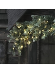 Lights4fun 1.5m Dual Colour Micro LED Christmas Garland - Image 1 of 6