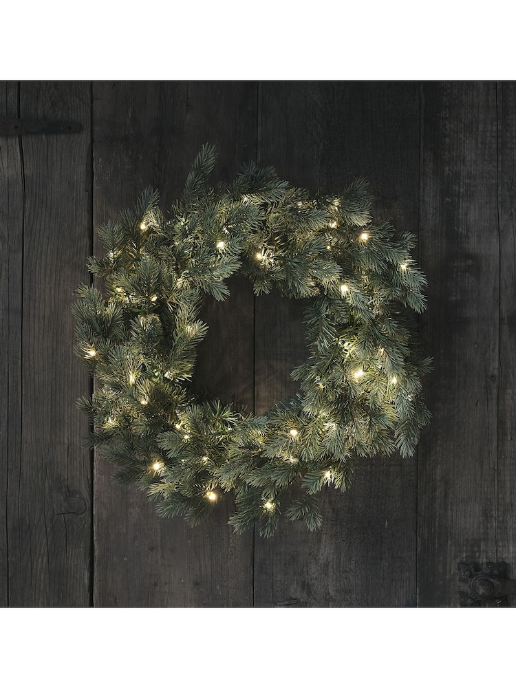 Lights4fun 50cm Dual Colour Micro LED Christmas Wreath - Image 1 of 6 Lights4fun 50cm Dual Colour Micro LED Christmas Wreath - Image 1 of 6