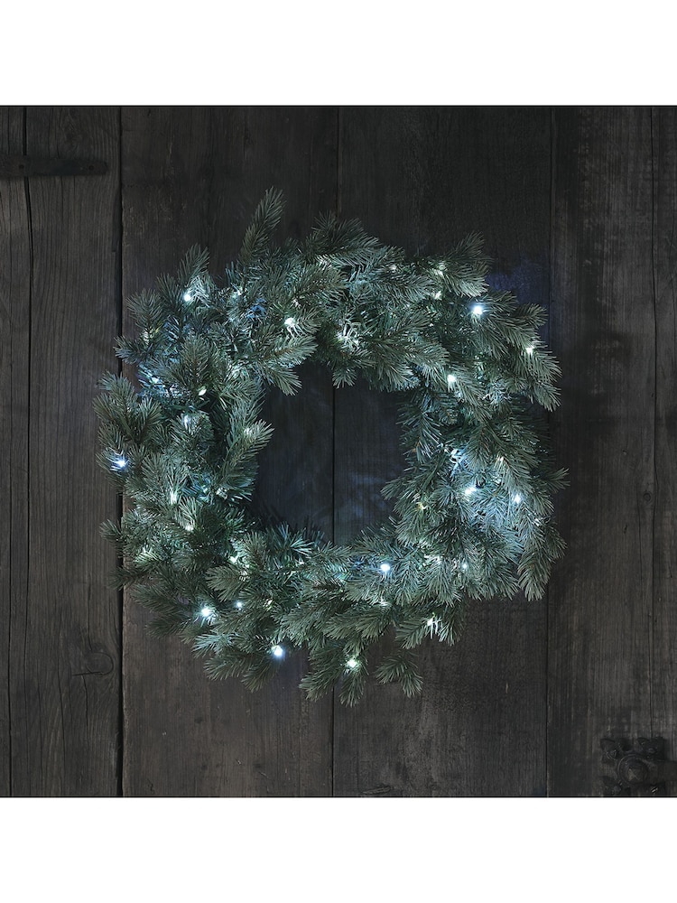 Lights4fun 50cm Dual Colour Micro LED Christmas Wreath - Image 2 of 6 Lights4fun 50cm Dual Colour Micro LED Christmas Wreath - Image 2 of 6