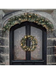 Lights4fun 50cm Dual Colour Micro LED Christmas Wreath - Image 4 of 6