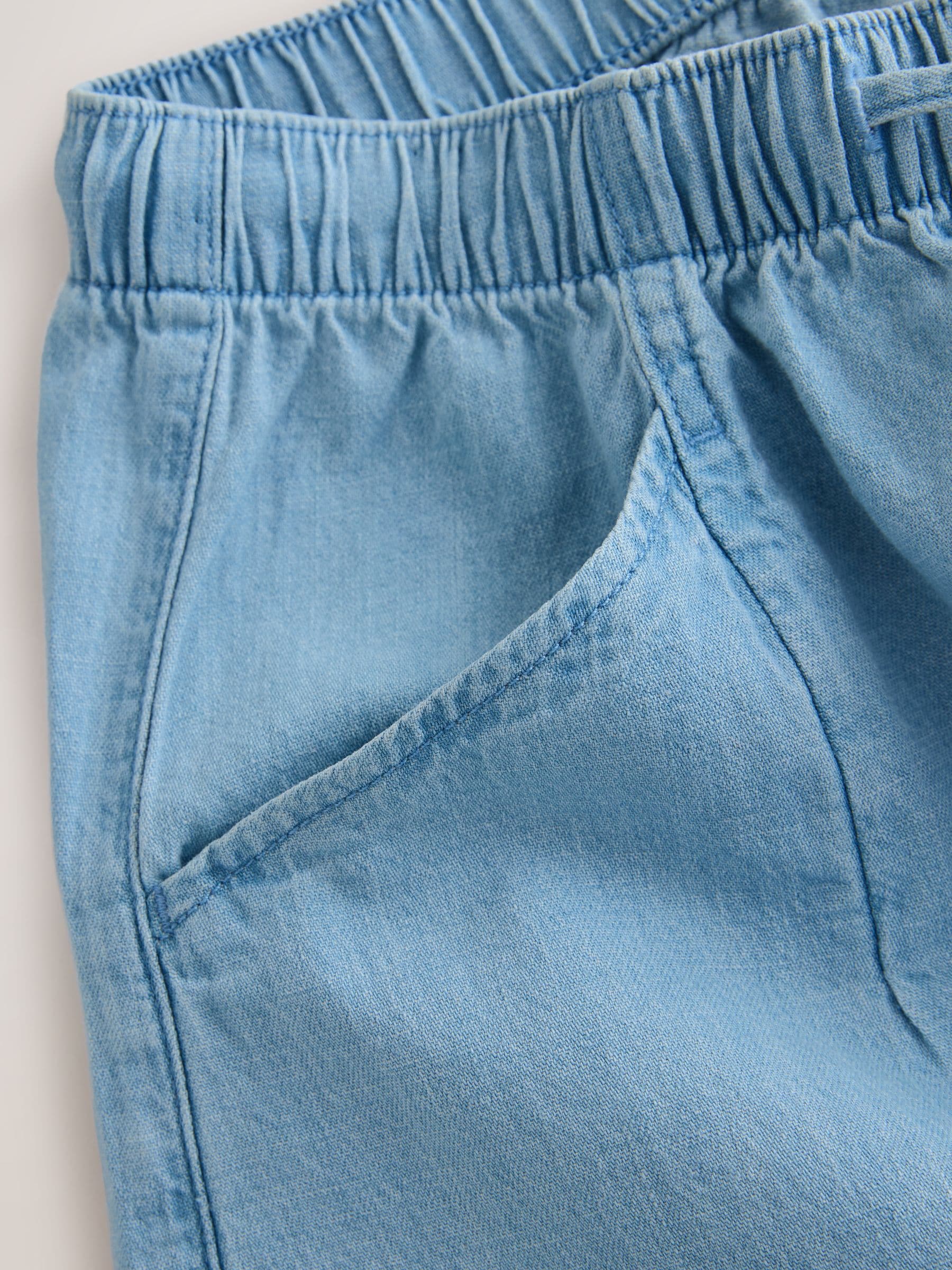 Buy Light Blue Lightweight Linen Blend Balloon Jeans from Next USA