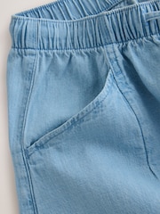 Light Blue Denim Lightweight Linen Blend Balloon Jeans - Image 7 of 8