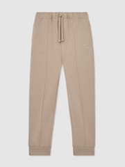 Reiss Stone Barnes Premium Interlock Cuffed Logo Joggers - Image 2 of 5