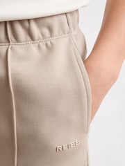 Reiss Stone Barnes Premium Interlock Cuffed Logo Joggers - Image 4 of 5