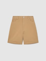 Reiss Sand Moby 3-9 yrs Cotton Twill Bermuda Shorts - Image 1 of 3