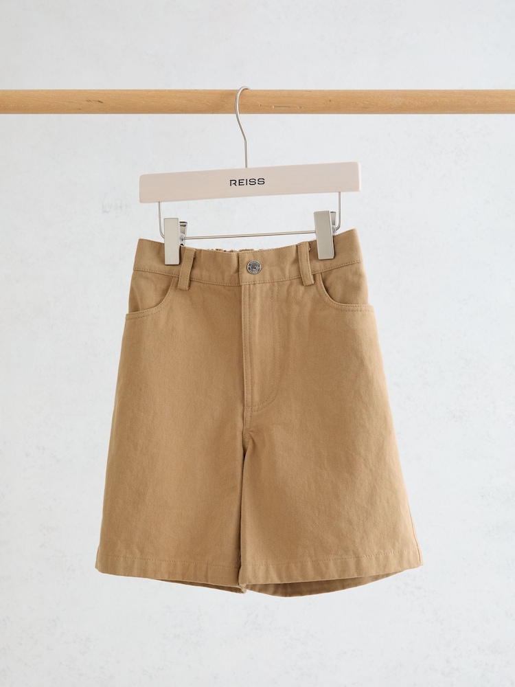 Reiss Sand Moby 3-9 yrs Cotton Twill Bermuda Shorts - Image 2 of 3