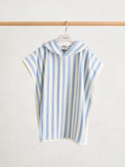 Reiss Pale Blue Dune 3-9 yrs Striped Hooded Towel Cape - Image 1 of 3