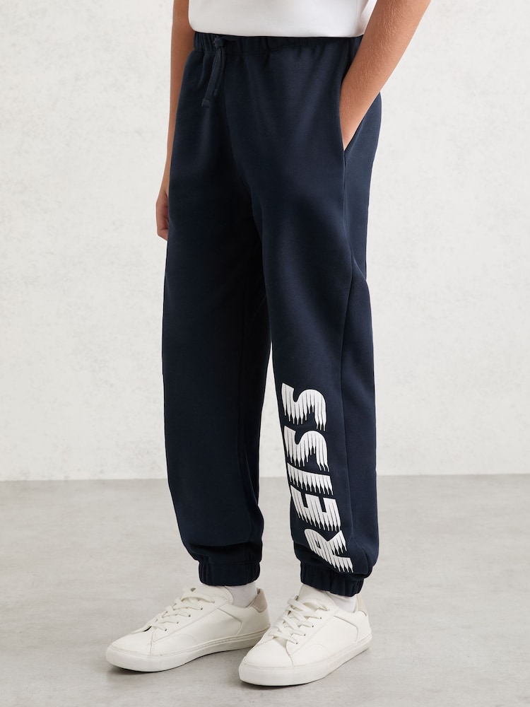 Reiss Navy Ruff Joggers - Image 1 of 4