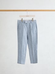 Reiss Soft Blue Atlantic T 13-14 yrs Linen Tailored-Fit Trousers - Image 2 of 3