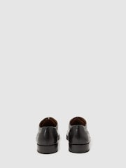 Reiss Black Morgan Leather Brogue-Detail Oxford Shoes - Image 4 of 5