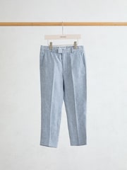 Reiss Soft Blue Atlantic T 3-9 yrs Linen Tailored-Fit Trousers - Image 2 of 3