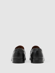 Reiss Black Peter Leather Saddle Loafers - Image 5 of 6