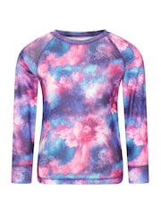 Mountain Warehouse Purple Talus Printed Baselayer-Top & Pants Set - Image 2 of 8