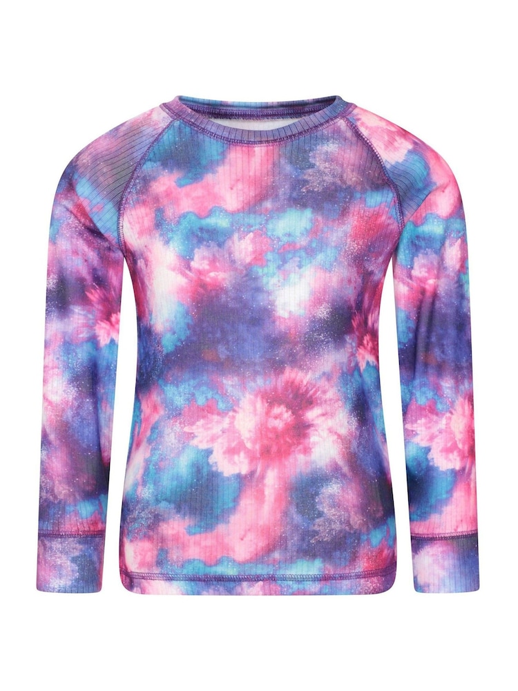 Mountain Warehouse Purple Talus Printed Baselayer-Top & Pants Set - Image 2 of 8