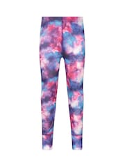 Mountain Warehouse Purple Talus Printed Baselayer-Top & Pants Set - Image 3 of 8